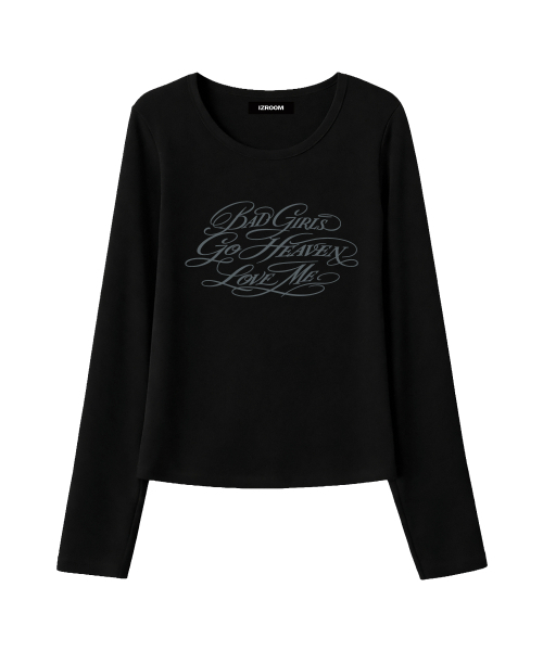 IZROOM(イズルーム)の「ヘブン スリムフィット長袖トップス (BLACK)(Tシャツ/カットソー・レディース・その他・FREE)」の5枚目の写真