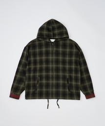 【ADAMPATECK/アダムパテック】brushed shade ombrecheck zip parka