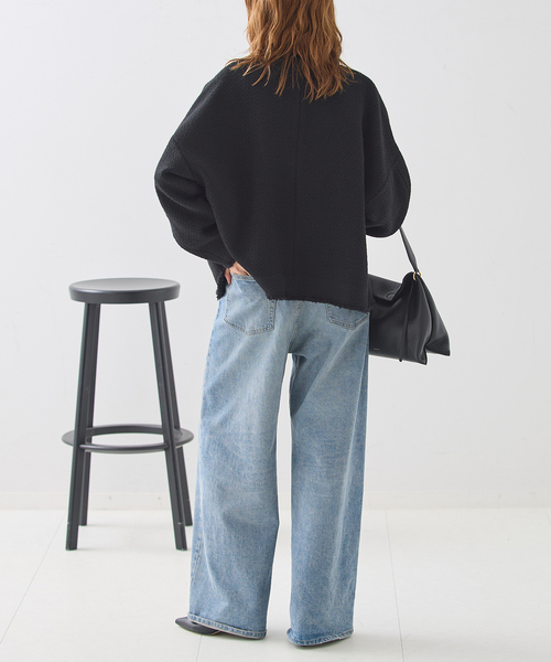 journal standard L'essage(ジャーナルスタンダードレサージュ)の「《追加》GIOLICA ツイード D/Sジャケット(ノーカラージャケット・レディース・ブラック・FREE)」の9枚目の写真