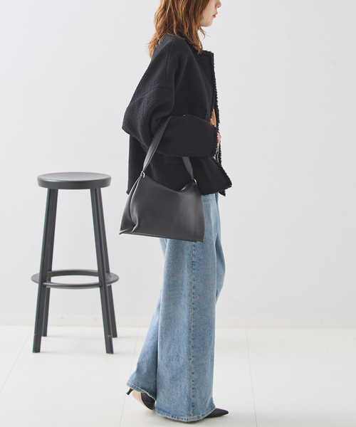 journal standard L'essage(ジャーナルスタンダードレサージュ)の「《追加》GIOLICA ツイード D/Sジャケット(ノーカラージャケット・レディース・ブラック・FREE)」の10枚目の写真