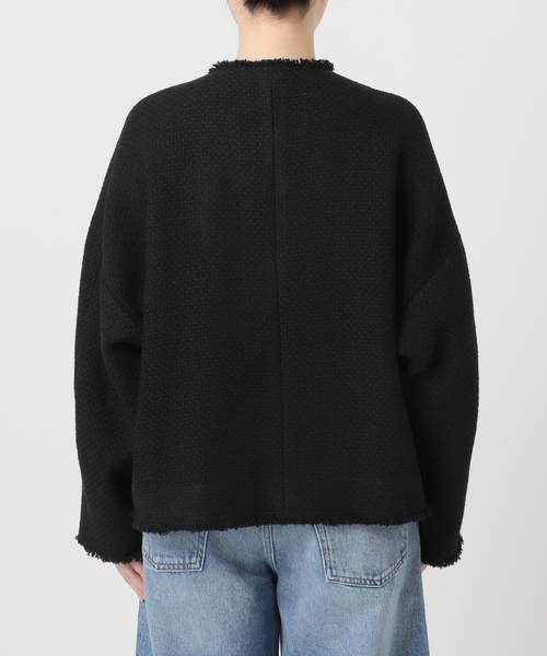 journal standard L'essage(ジャーナルスタンダードレサージュ)の「《追加》GIOLICA ツイード D/Sジャケット(ノーカラージャケット・レディース・ブラック・FREE)」の19枚目の写真