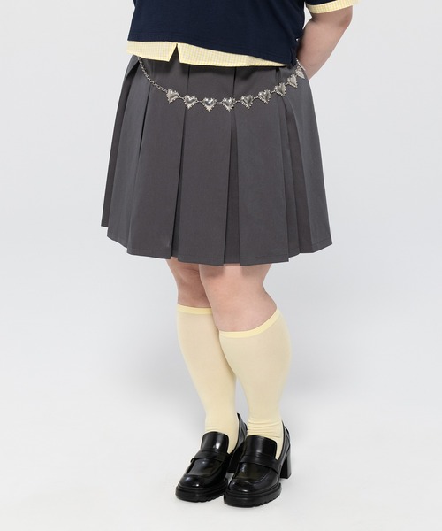 PUNYUS(プニュズ)の「【NEW SIZE】ボックスプリーツミニスカート(スカート・レディース・ブラック/グレー・2/1/5/4/3)」の3枚目の写真