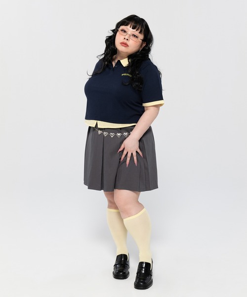 PUNYUS(プニュズ)の「【NEW SIZE】ボックスプリーツミニスカート(スカート・レディース・ブラック/グレー・2/1/5/4/3)」の4枚目の写真