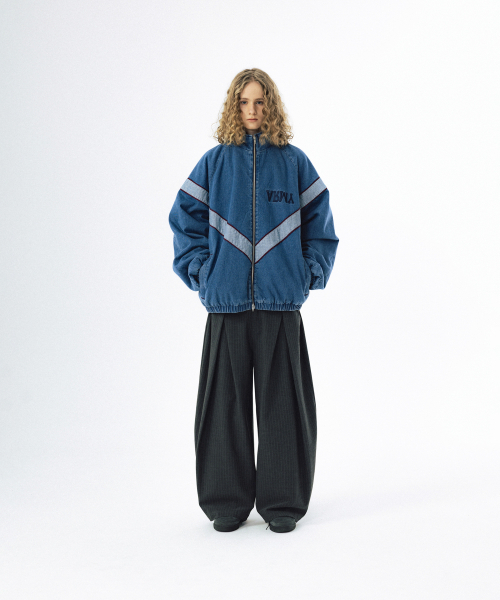 ANGLAN(アングラン)の「IPFU Track Denim Jacket - Washed Blue(デニムジャケット・メンズ・その他・1/02)」の3枚目の写真