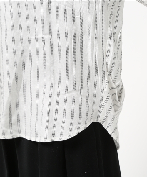 VENCEEXCHANGE（ヴァンスエクスチェンジ）の「スキッパーシャツ（シャツ/ブラウス・レディース・オフホワイト/ダークグリーン/ホワイト・MEDIUM）」の8枚目の写真