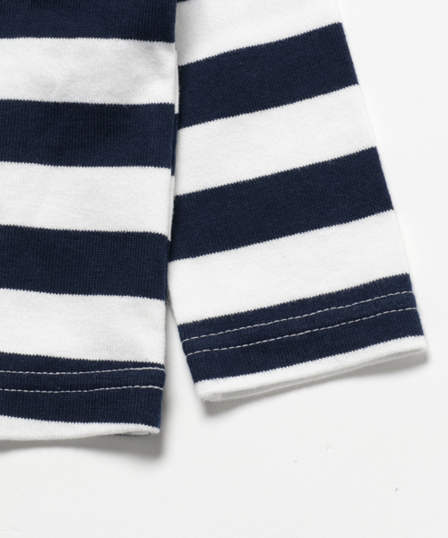 BRANSHES（ブランシェス）の「ボーダー長袖Tシャツ（Tシャツ/カットソー・キッズ・ネイビー/ブラック・140cm/150cm/90cm/80ｃｍ/100cm/110cm/130cm/95cm/120cm）」の6枚目の写真