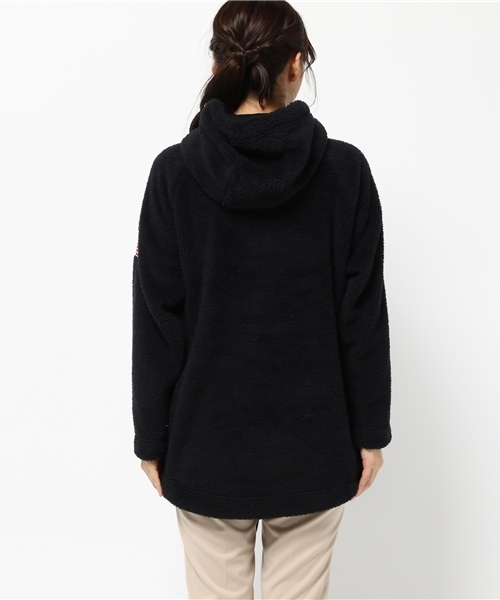 RODEO CROWNS WIDE BOWL（ロデオクラウンズワイドボウル）の「ロゴ刺繍 ボアパーカー（パーカー・レディース・カモフラージュ/ブラック/アイボリー/ダークネイビー・FREE）」の7枚目の写真