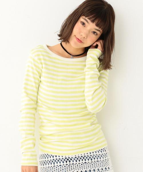 Another Edition（アナザーエディション）の「ハリヌキフライスロングスリーブ ◆（Tシャツ/カットソー・レディース・ブラック/ライム/オフホワイト/ライトピンク・FREE）」の4枚目の写真