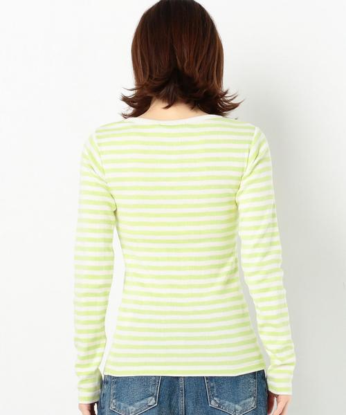 Another Edition（アナザーエディション）の「ハリヌキフライスロングスリーブ ◆（Tシャツ/カットソー・レディース・ブラック/ライム/オフホワイト/ライトピンク・FREE）」の5枚目の写真