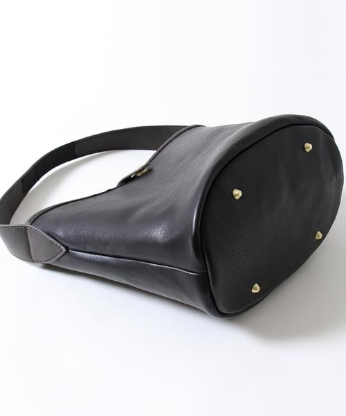 coen（コーエン）の「レザーライクバケットトートバッグ（トートバッグ・レディース・ブラック/ベージュ・FREE）」の10枚目の写真