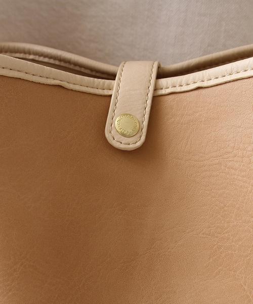 coen（コーエン）の「レザーライクバケットトートバッグ（トートバッグ・レディース・ブラック/ベージュ・FREE）」の6枚目の写真