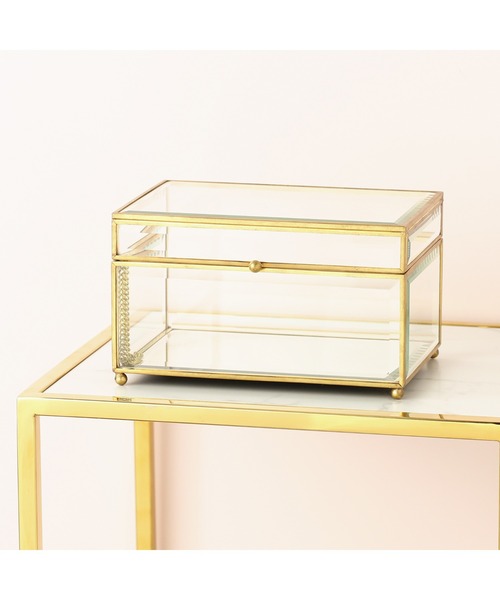 Francfranc(フランフラン)の「ガラスボックス L ラミュール アイアン スクエア(収納グッズ)」|マルチ