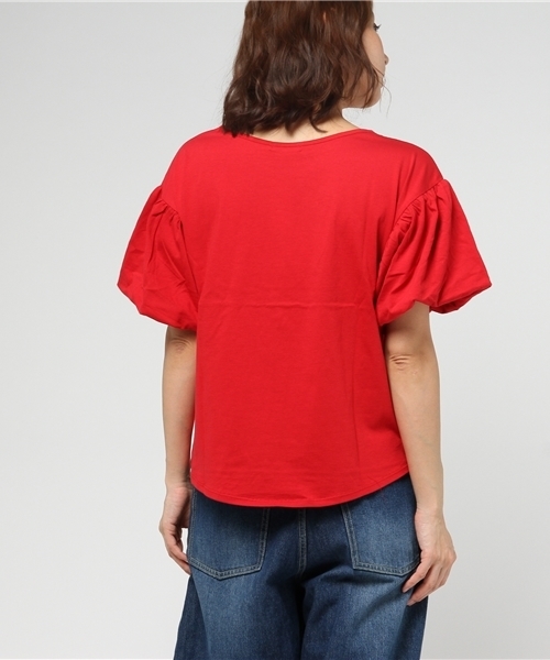 WEGO(ウィゴー)の「WEGO/バルーンスリーブカットソー(Tシャツ/カットソー・レディース・ホワイト/レッド/イエロー・FREE)」の6枚目の写真