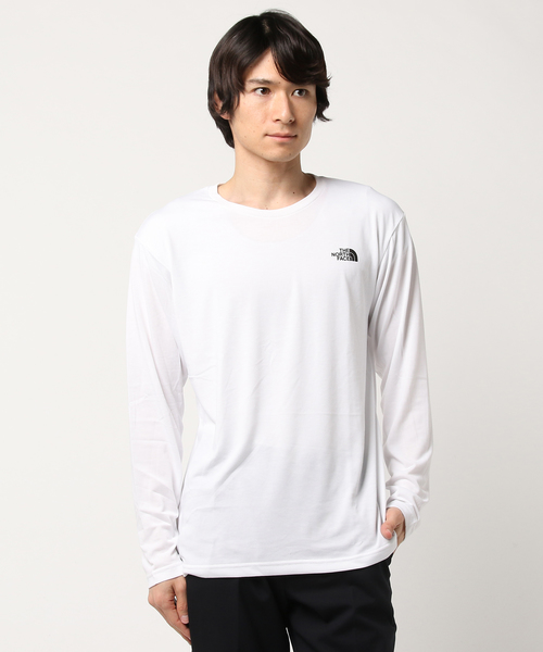 THE NORTH FACE(ザノースフェイス)の「ザ・ノース・フェイス メンズカットソー / ロングスリーブスクエアーロゴティー(Tシャツ/カットソー・メンズ・ホワイト/ブラック/ブラック×レッド/ネイビー/グレー/ホワイト×ブラック・SMALL/MEDIUM/LARGE/X-LARGE)」の3枚目の写真