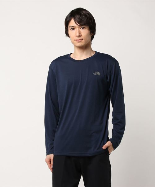 THE NORTH FACE(ザノースフェイス)の「ザ・ノース・フェイス メンズカットソー / ロングスリーブスクエアーロゴティー(Tシャツ/カットソー・メンズ・ホワイト/ブラック/ブラック×レッド/ネイビー/グレー/ホワイト×ブラック・SMALL/MEDIUM/LARGE/X-LARGE)」の1枚目の写真