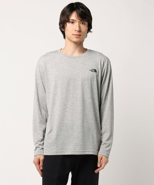 THE NORTH FACE(ザノースフェイス)の「ザ・ノース・フェイス メンズカットソー / ロングスリーブスクエアーロゴティー(Tシャツ/カットソー・メンズ・ホワイト/ブラック/ブラック×レッド/ネイビー/グレー/ホワイト×ブラック・SMALL/MEDIUM/LARGE/X-LARGE)」の6枚目の写真
