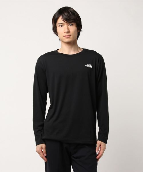 THE NORTH FACE(ザノースフェイス)の「ザ・ノース・フェイス メンズカットソー / ロングスリーブスクエアーロゴティー(Tシャツ/カットソー・メンズ・ホワイト/ブラック/ブラック×レッド/ネイビー/グレー/ホワイト×ブラック・SMALL/MEDIUM/LARGE/X-LARGE)」の5枚目の写真