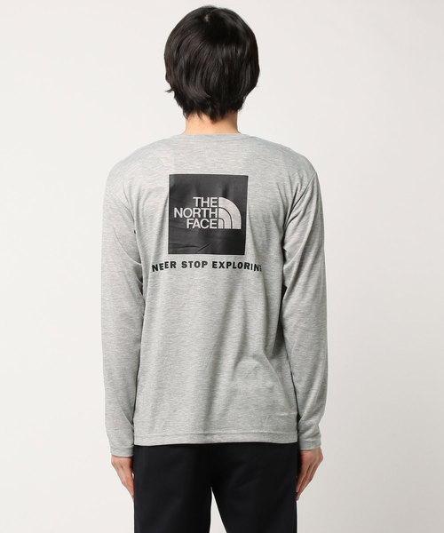 THE NORTH FACE(ザノースフェイス)の「ザ・ノース・フェイス メンズカットソー / ロングスリーブスクエアーロゴティー(Tシャツ/カットソー・メンズ・ホワイト/ブラック/ブラック×レッド/ネイビー/グレー/ホワイト×ブラック・SMALL/MEDIUM/LARGE/X-LARGE)」の9枚目の写真