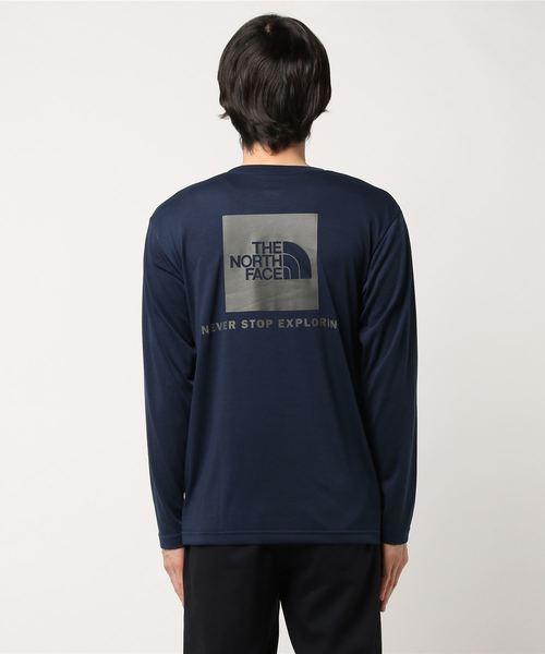 THE NORTH FACE(ザノースフェイス)の「ザ・ノース・フェイス メンズカットソー / ロングスリーブスクエアーロゴティー(Tシャツ/カットソー・メンズ・ホワイト/ブラック/ブラック×レッド/ネイビー/グレー/ホワイト×ブラック・SMALL/MEDIUM/LARGE/X-LARGE)」の10枚目の写真