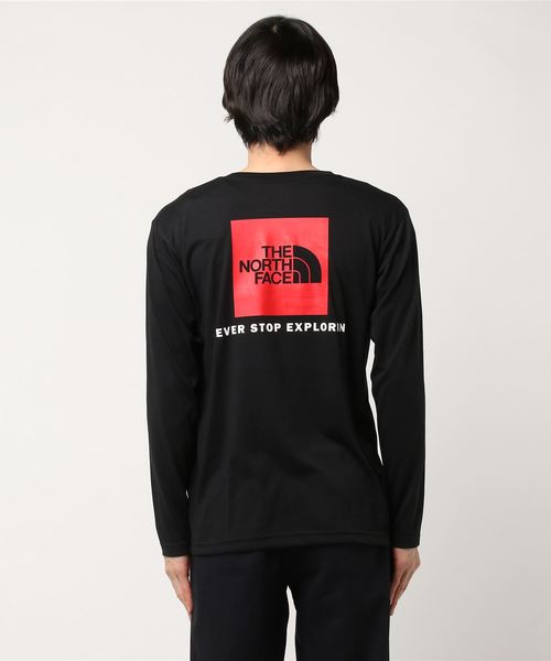 THE NORTH FACE(ザノースフェイス)の「ザ・ノース・フェイス メンズカットソー / ロングスリーブスクエアーロゴティー(Tシャツ/カットソー・メンズ・ホワイト/ブラック/ブラック×レッド/ネイビー/グレー/ホワイト×ブラック・SMALL/MEDIUM/LARGE/X-LARGE)」の11枚目の写真