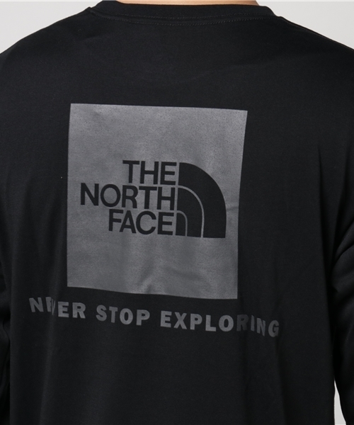THE NORTH FACE(ザノースフェイス)の「ザ・ノース・フェイス メンズカットソー / ロングスリーブスクエアーロゴティー(Tシャツ/カットソー・メンズ・ホワイト/ブラック/ブラック×レッド/ネイビー/グレー/ホワイト×ブラック・SMALL/MEDIUM/LARGE/X-LARGE)」の12枚目の写真