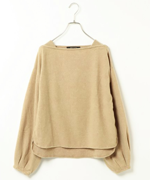 VENCEEXCHANGE（ヴァンスエクスチェンジ）の「エアロヒートボートネックプルオーバー    （ニット/セーター・レディース・ブラック/オフホワイト/パープル/ライトブラウン/ライトグレー・MEDIUM）」の5枚目の写真