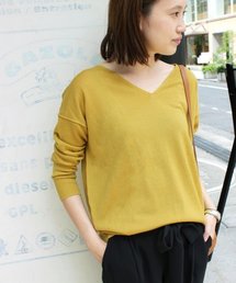 12GウォッシャブルウールVネックプルオーバー◆