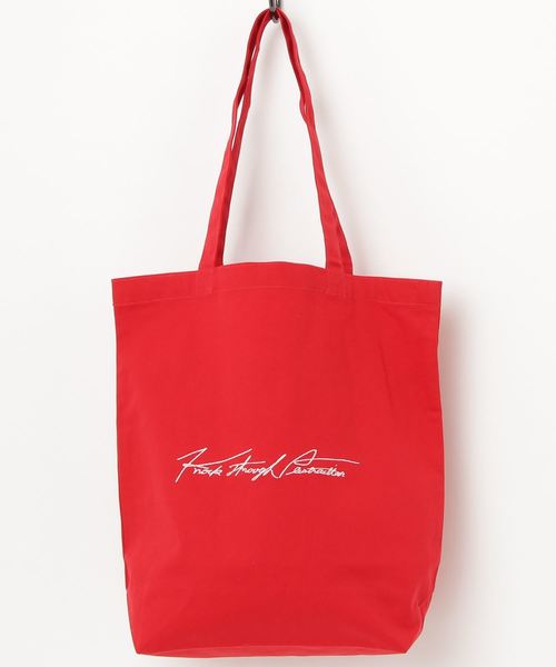 knock through abstraction(ノックスルーアブストラクション)の「【knock through abstraction/ノックスルーアブストラクション】sign logo tote/サインロゴ刺繍トート(トートバッグ・レディース・ブラック/ナチュラル/ネイビー/グレー/その他2/その他1/その他3/その他4/その他5/レッド/その他6・FREE)」の6枚目の写真