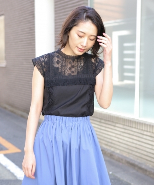 laboratory work（ラボラトリーワーク）の「アンティークレースブラウス（シャツ/ブラウス・レディース・オフホワイト/ブラック/ピンク・MEDIUM）」の3枚目の写真