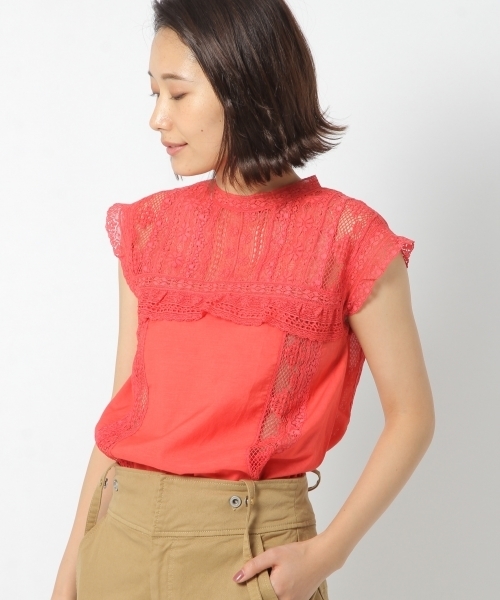 laboratory work（ラボラトリーワーク）の「アンティークレースブラウス（シャツ/ブラウス・レディース・オフホワイト/ブラック/ピンク・MEDIUM）」の6枚目の写真