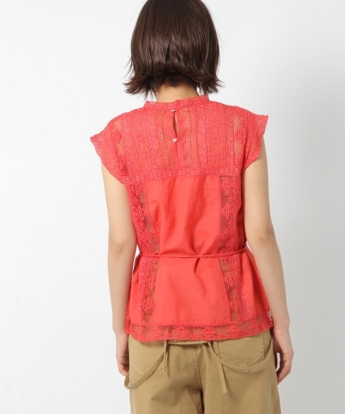 laboratory work（ラボラトリーワーク）の「アンティークレースブラウス（シャツ/ブラウス・レディース・オフホワイト/ブラック/ピンク・MEDIUM）」の17枚目の写真