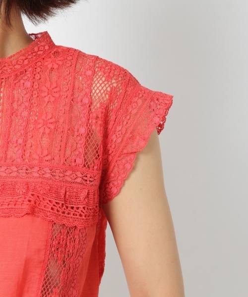 laboratory work（ラボラトリーワーク）の「アンティークレースブラウス（シャツ/ブラウス・レディース・オフホワイト/ブラック/ピンク・MEDIUM）」の13枚目の写真