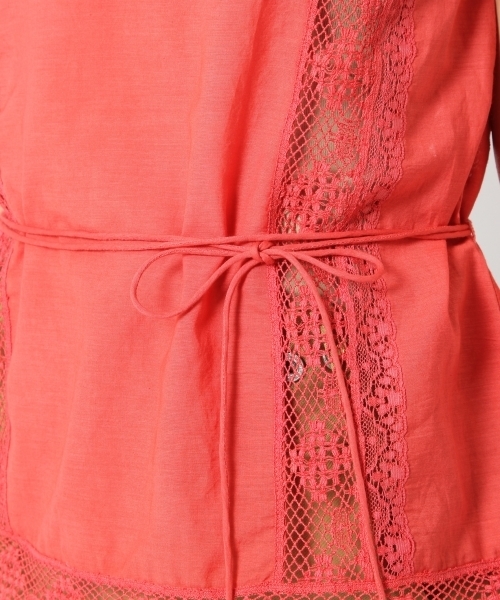 laboratory work（ラボラトリーワーク）の「アンティークレースブラウス（シャツ/ブラウス・レディース・オフホワイト/ブラック/ピンク・MEDIUM）」の5枚目の写真