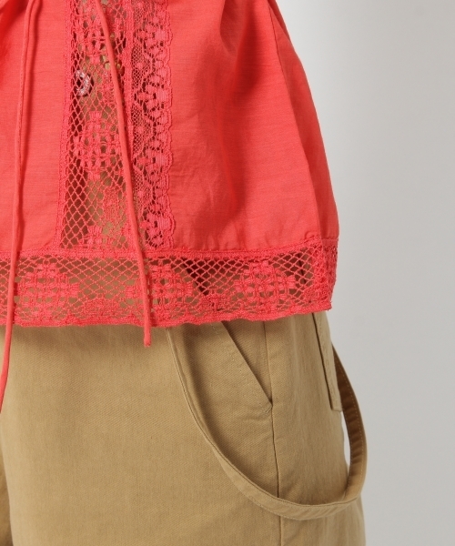 laboratory work（ラボラトリーワーク）の「アンティークレースブラウス（シャツ/ブラウス・レディース・オフホワイト/ブラック/ピンク・MEDIUM）」の15枚目の写真