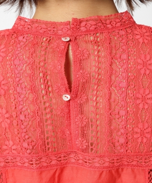 laboratory work（ラボラトリーワーク）の「アンティークレースブラウス（シャツ/ブラウス・レディース・オフホワイト/ブラック/ピンク・MEDIUM）」の9枚目の写真