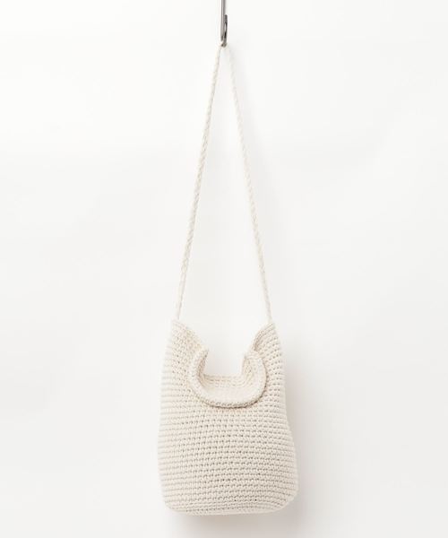 Fun & Daily（ファンアンドデイリー）の「F&D : 2wayコットンニットサマーバッグ（かごバッグ・レディース・ホワイト/ベージュ・FREE）」の3枚目の写真