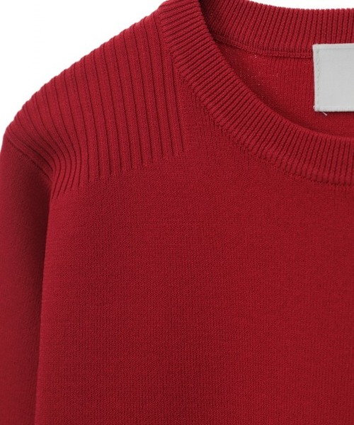 CLANE（クラネ）の「ベーシックコンパクトニットトップス（ニット/セーター・レディース・ブラック/ネイビー/レッド/イエロー・1/2）」の5枚目の写真