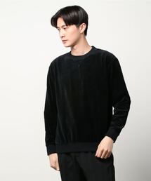 ベロアスウェット クルーネック