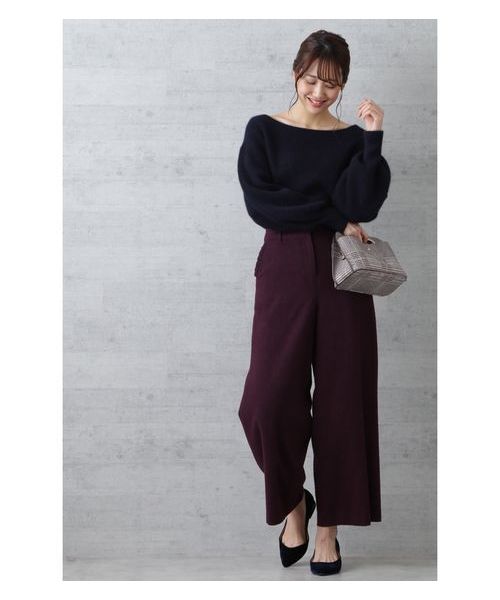 NATURAL BEAUTY BASIC（ナチュラルビューティーベーシック）の「【otonaMUSE 12月号掲載】ベルベットメタルフラット（パンプス・レディース・ネイビー/パープル系その他・23.5cm/24.5cm/23.0cm/24.0cm）」の9枚目の写真