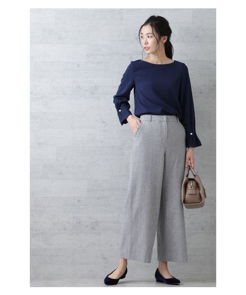 NATURAL BEAUTY BASIC（ナチュラルビューティーベーシック）の「【otonaMUSE 12月号掲載】ベルベットメタルフラット（パンプス・レディース・ネイビー/パープル系その他・23.5cm/24.5cm/23.0cm/24.0cm）」の8枚目の写真