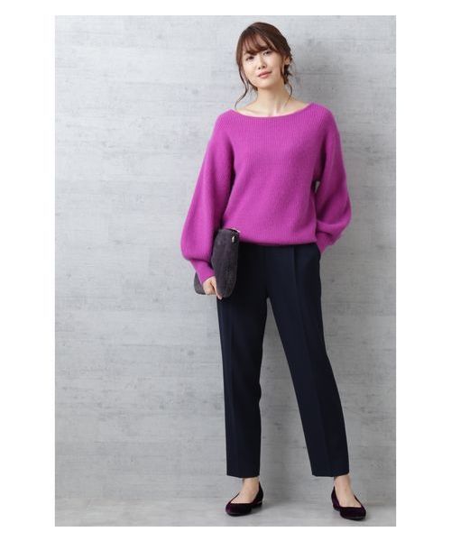 NATURAL BEAUTY BASIC（ナチュラルビューティーベーシック）の「【otonaMUSE 12月号掲載】ベルベットメタルフラット（パンプス・レディース・ネイビー/パープル系その他・23.5cm/24.5cm/23.0cm/24.0cm）」の5枚目の写真