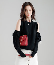 SAISON DE PAPILLON | オープンショルダーニット(ニット/セーター)