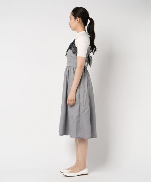 axes femme（アクシーズファム）の「チェック柄キャミワンピース（ワンピース・レディース・ブラウン/ブラック・MEDIUM）」の4枚目の写真