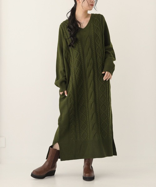 アランケーブルニットワンピース ワンピース Somari Imagination ソマリ イマジネーション のファッション通販 Zozotown