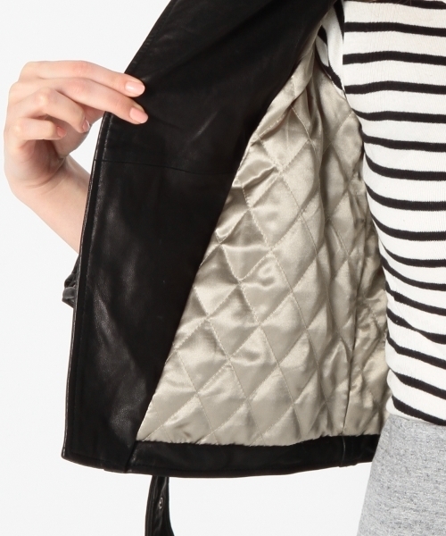 Jewel Changes(ジュエルチェンジズ)の「JCUR レザー ダブル ライダース(ライダースジャケット・レディース・ブラック・36/38)」の20枚目の写真