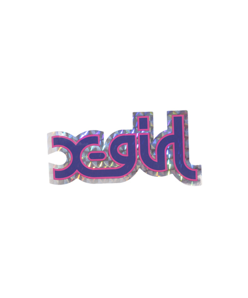X-girl(エックスガール)の「LOGO STICKER HOLOGRAM/M(ステッカー/テープ・レディース・ホワイト/ブラック/レッド/ピンク/イエロー/ライトグリーン/ネイビー/ライトブルー・ONE SIZE)」の5枚目の写真