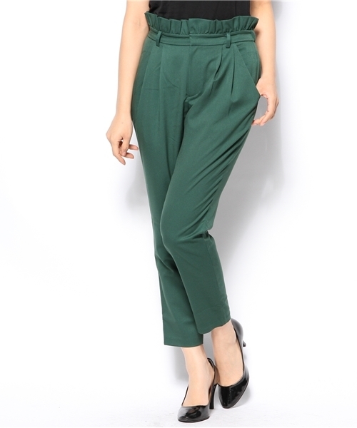 CAPRICIEUX LE'MAGE（カプリシューレマージュ）の「ハイウエストタックPT（その他パンツ・レディース・ホワイト/グリーン/ブラック・FREE）」の2枚目の写真