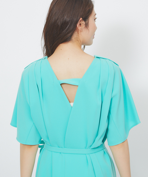 DESIGNWORKS（デザインワークス）の「ジョーゼットワンピース（ワンピース・レディース・オフホワイト/エメラルド/ブラック・38）」の12枚目の写真