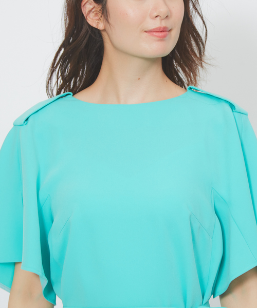 DESIGNWORKS（デザインワークス）の「ジョーゼットワンピース（ワンピース・レディース・オフホワイト/エメラルド/ブラック・38）」の11枚目の写真