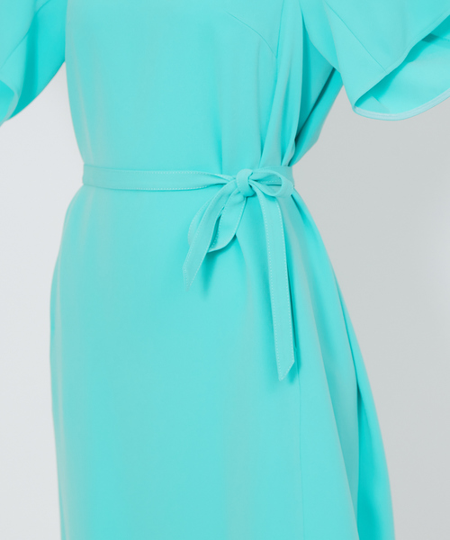 DESIGNWORKS（デザインワークス）の「ジョーゼットワンピース（ワンピース・レディース・オフホワイト/エメラルド/ブラック・38）」の9枚目の写真